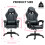 B Grade Gaming Chair Massage Ergonomic PC Computer Chair Height Adjustable Black 6