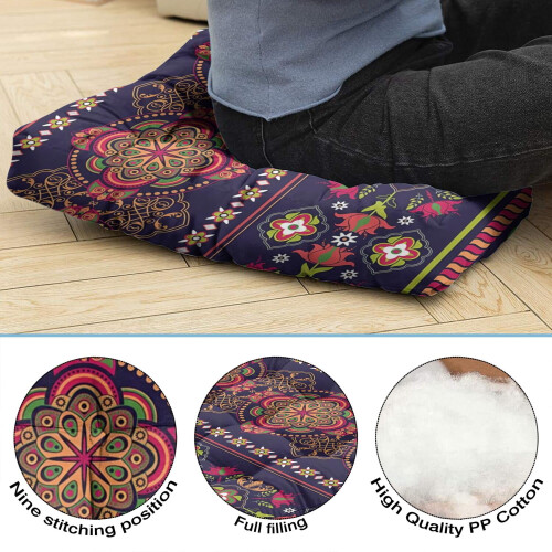 Dutch Velvet Square Meditation Pillow 22 Inch 1