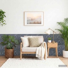 vidaXL Wall Panels 12 pcs Origami Grey 50 x 50 cm XPS Foam