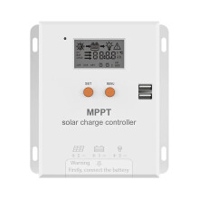 MPPT 20A Solar Charger Controller 12V 24V Battery Regulator with LCD Display for AGM, Gel, Flooded and Lithium