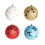 Gold Glitter Sequin Christmas Ornament Set 12 pcs 7