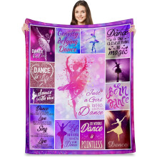 Pink Dance Throw Blanket 50x60 inches