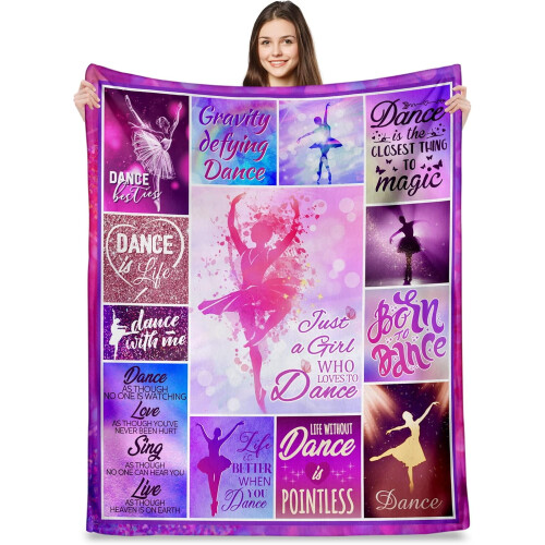 Pink Dance Throw Blanket 50x60 inches