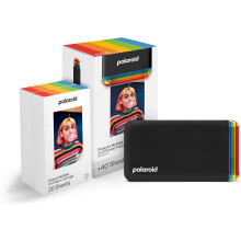 Polaroid Bundle Hi-Print+Paper - 2nd Generation - Bluetooth Connected 2x3 Pocket Photo, Dye-Sub Printer - Black | 40 photos, Bluetooth connectivity