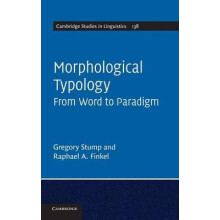 Morphological Typology From Word to Paradigm by Raphael Finkel Hardcov