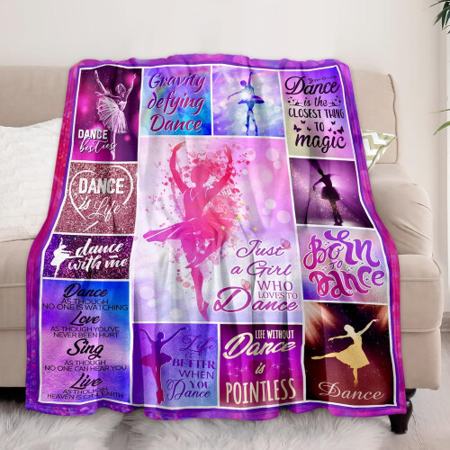 Pink Dance Throw Blanket 50x60 inches 2