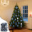 Christmas Ball Ornaments Plastic Glitter Blue White 12pcs 2
