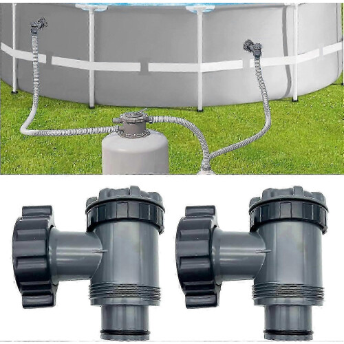 Swimming pool valve compatible with Intex Bestway pump 1.5" connection