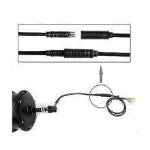 9pin E-bike motor extension cable 60cm waterproof connector 2pcs compatible with front rear wheel