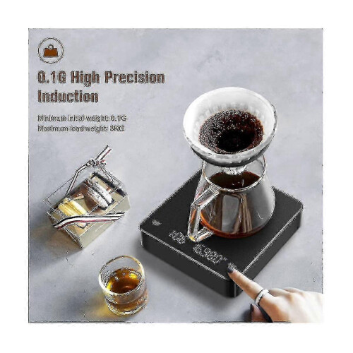 Barista coffee scale with 0.1g precision, 3kg max, auto power off 1
