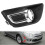 Fog light frame compatible with Citroen C4 2008-2011, chrome bumper cover set 2