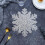Round Snowflake Placemats Silver Washable Stain-Resistant 6