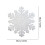Round Snowflake Placemats Silver Washable Stain-Resistant 4