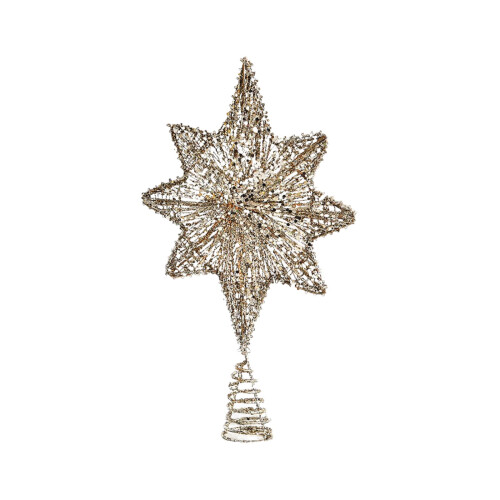 LED Christmas Tree Topper Star Metal Snowflake 60 Warm 1