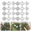Christmas Heart Ornaments Silver 24 Pieces 1