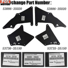 Fender Liners Splash Shield compatible with Toyota Land Cruiser Prado J120 J150 2003 - 2020 LC3 LC4 LC5 Apron Seal Mud Flaps Guards W/Clips