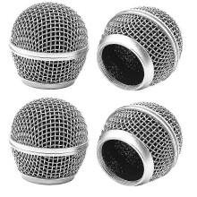 4 Pack SM58 Microphone Head Replacement Standard Size Grille Mic Replacement with Foam
