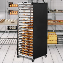 Speed Rack Cover Bread Rack Cover 20tier Sheet Bun Pan Rack Cover Commercial Bakery Racks Cover with Zipper,59x72x163cm