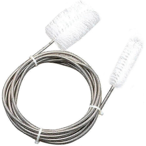 Stainless Steel Pipe Brush compatible with Drain Cleaning, Flexible Spring Tool