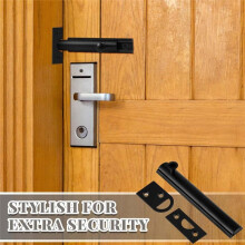 4 Set Slide Bolt Lock Bolt Door Slide Bolt Door Latches for Top of Door Slide Lock Black