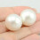 White Freshwater Cultured Pearl Silver Stud Earrings 8-9 mm 5