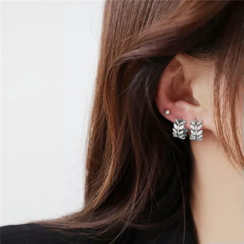 925 Silver Drop Earrings with Cubic Zirconia A Pair 2