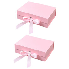 Caja de Regalo Rosa, Cajas de Regalo con Tapa y Cinta para Bodas, Almacenamiento y Cumpleaños. Caja de Regalo Plegable.