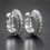 925 Silver Cross CZ Hoop Drop Earrings 2