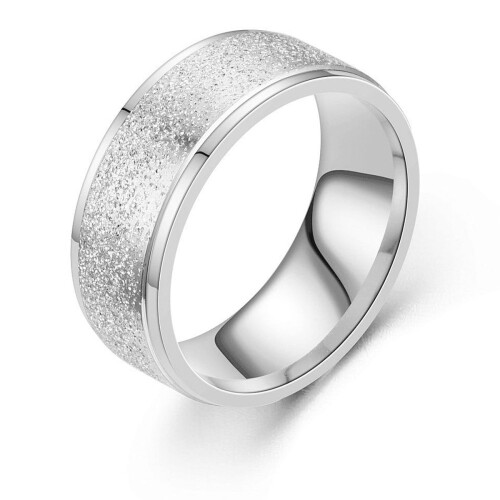 Frosted Couple Ring Adjustable Size