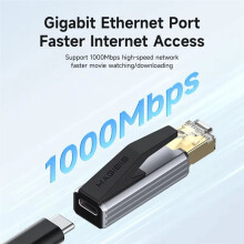 Hagibis USB C to Ethernet Adapter 1Gbps Gigabit USB C Female to RJ45 Male Network Converter for Pro 16 XPS