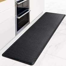 Kitchen Mat Cushioned Anti-Fatigue 17.3" x 60" Black
