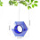 Handmade Glass Bird Feeder Blue Flower Fly-Through Design 3