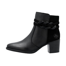 Bottine Cuir Rieker Microstretch - Noir