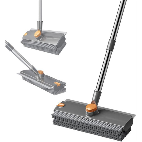 2-in-1 Floor Scrubbing Brush, Multifunctional Scraper Rotating 360 Thickened Floor Brush No Dead Angle Cleaning Tool 2