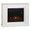 2000W 6824 BTU Faux Flame Fireplace - White 1