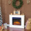 2000W 6824 BTU Faux Flame Fireplace - White 4