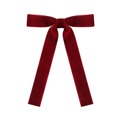 Red Velvet Christmas Tree Ornaments with Bow, 12 Pcs 1