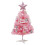 Mini Pink Christmas Tree with LED Lights and Stand 2