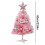 Mini Pink Christmas Tree with LED Lights and Stand 3