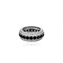 Moissanite Ring for Men Pave Setting Sterling Silver