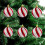 Christmas Tree Ornaments Set Red Silver Striped 6-Piece 1