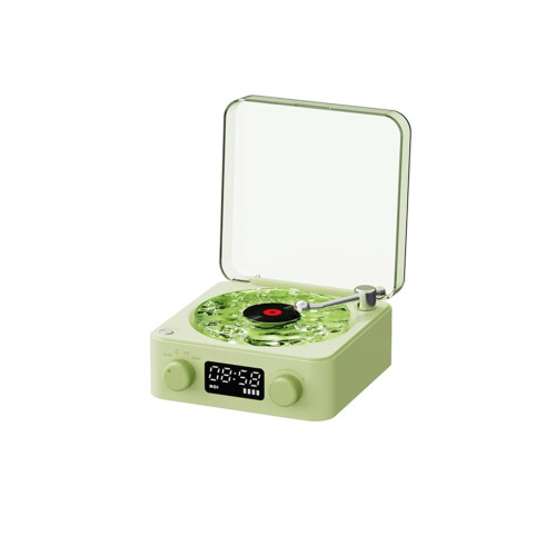 Vinyl Player Bluetooth Speaker with 4 Modes and Adjustable