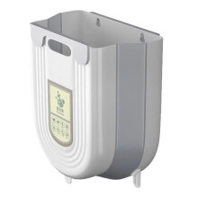 Foldable Trash Can with Cabinet Hook Portable Countertop Bin for Kitchen Bathroom Trash Can for Bathroom Waste Disposal