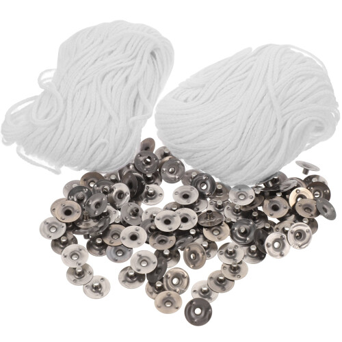 Candle Wicks Replacement Polyester with Aluminum Base