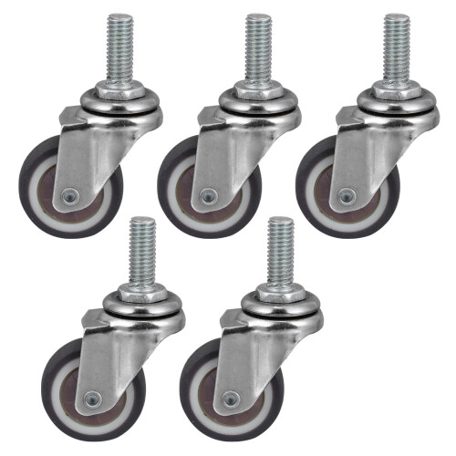 Zoyueyie5pcs Τροχοί 1 ιντσών βαρέως τύπου περιστρεφόμενοι τροχοί Τροχοί επίπλων