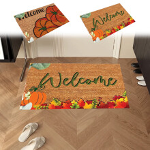 Jacenvly Fall Decor Halloween Kurpitsa-alueen matto, liukumaton lattiamatto etuovelle, kylpyhuoneeseen, keittiöön, yhteensopiva loma-asunnon