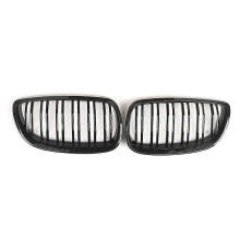 Gloss Black Front Kidney Grill Front Hood Double Lines Grille compatible with 3 Series E92 E93 Coupe 2006-2010 51137157277