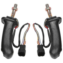 2PCS Left + Right 3 Buttons Excavator Joystick Handle Gears Compatible with Doosan DH DX150 215 225 300 370-9C