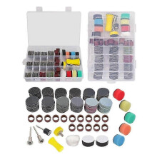 268 PCS 1 Inch Wet Dry Sanding Discs and Drums compatible withDremel Sanding Bits, Hook and Loop Sandpaper 60-10000 Grit