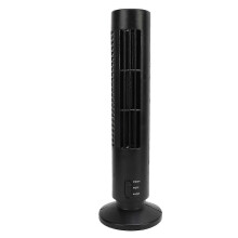 Smart Floor Fan Black Quiet 2 Speeds Powerful Bladeless Tower Fan compatible with Home Bedroom Office Room